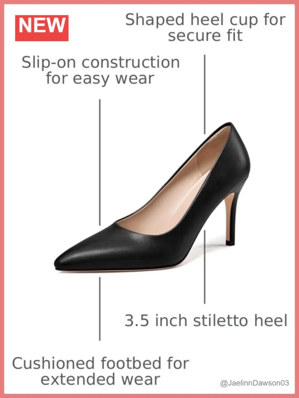 Women's Elegant Pointed Toe Stiletto Heel Pumps Classic Faux Leather Slip-On